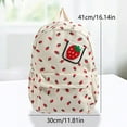 thumbnail image 3 of Blekii Sweet Strawberry Corduroy Backpack – 18L Large-Capacity Multi-Pocket Rucksack for Work & Travel Strawberry Backpack, 3 of 7