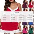 thumbnail image 3 of fheaev Plus Size Lingerie for Women Chemise V-Neck Lace Trim Sleeveless Sleepwear L6 Red, 3 of 9