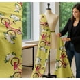 thumbnail image 5 of Soimoi Yellow Cotton Poplin Fabric Roses & Bicycle Transport Print Fabric by Yard 42 Inch Wide, 5 of 7