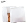 thumbnail image 2 of Food-grade Bread Bags 50pcs Toast Bag Food-grade Kraft Paper Bread Bags with Clear Window Durable Bakery Storage Solution, 2 of 8