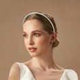 thumbnail image 2 of 1 Pc Diadema de Moda con Doble Fila de Rhinestones y Borlas para Mujeres y Niñas en Tono Plateado, 2 of 6