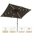 thumbnail image 6 of Yescom 10x6.5FT Rectangle Outdoor Solar LED Patio Umbrella with Crank Tilt for Table Market Yard Deck Pool Party Brown, 6 of 9