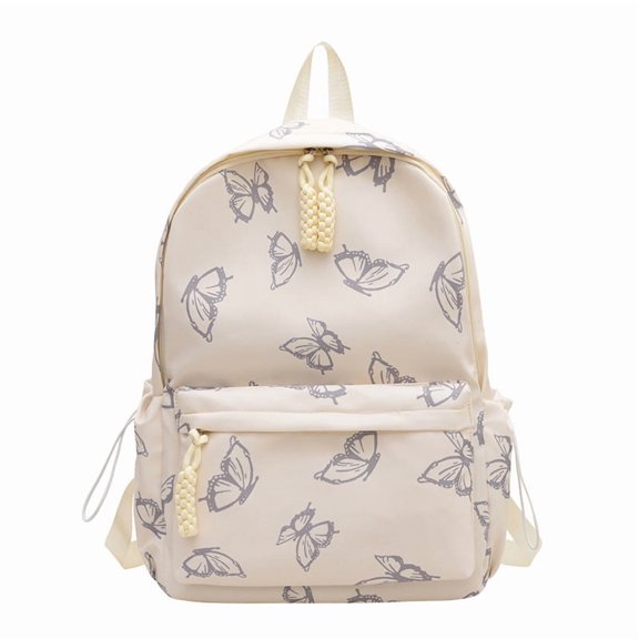 Butterfly print bag, stylish and lightweight backpack