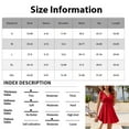 thumbnail image 3 of Brown Dress Pants Women, Mini Tank Dress High Waisted V Neck Flutter Sleeve Pleated Patchwork Midi Sundress Beach Wedding Guest Cocktail Party Boho Dress For Dress (L, Red) ZMTing, 3 of 5
