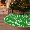 thumbnail image 5 of Xecao Bamboo Pattern Christmas Tree Skirt Round Xmas Tree Mat Base Cover for Holiday Home Decorations-36", 5 of 6