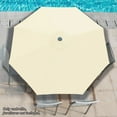 thumbnail image 5 of Sunny Patio Umbrella 10' with Tilt and Crank 8 Ribs Outdoor Garden Market Parasol Sunshade (Ecru), 5 of 6