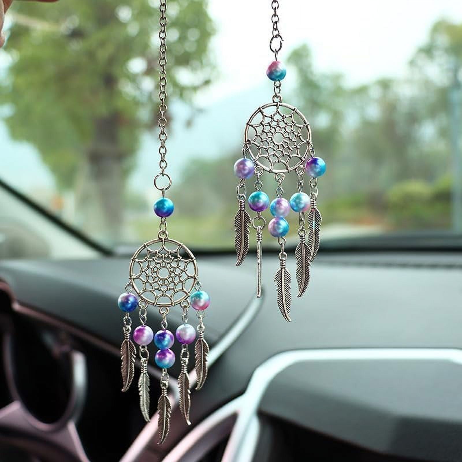 Rear View Mirror Accessories Car Mirror Hanging Accessories Car Pendant Car Charms Ornament for Men and Women Hanger Dreamcatcher