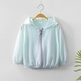 thumbnail image 4 of UQJfacai Kids Active Zipper Lightweight Sun Protection Jacket Boys Girls Hooded Cooling Shirt Pockets Fishing Running Outdoor 1-15 Years, 4 of 8