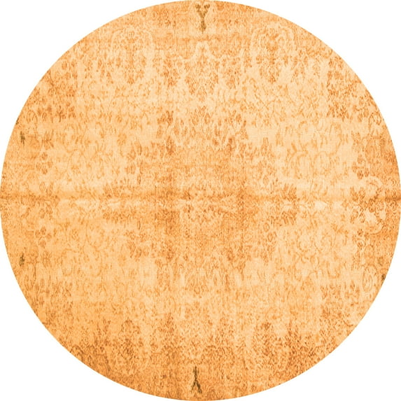 Ahgly Company Indoor Round Persian Orange Traditional Area Rugs, 4' Round