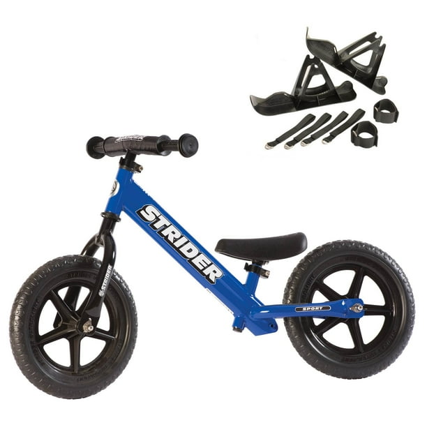 Strider 12 Sport Toddler Kids No Pedal Adjustable Balance Bike, Blue