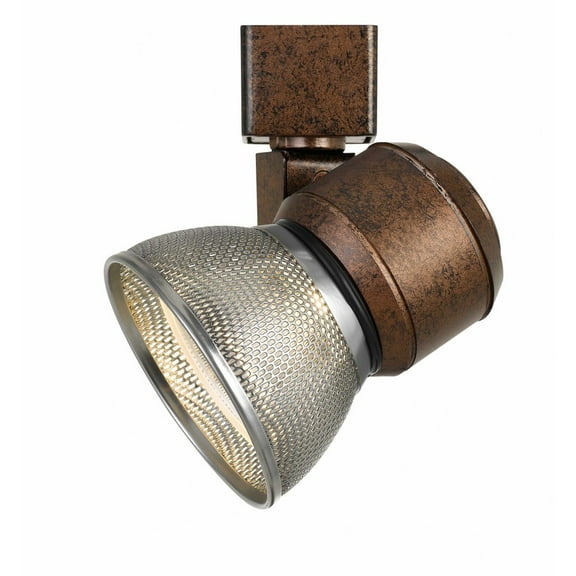 Cal Lighting HT-888-LED Metal Track Fixture with Mesh Shade in Rust/Silver