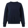 thumbnail image 4 of Sweatshirts Oversize pour Femmes Automne Col Rond en Polaire à Capuche Mode Décontractée Pull avec Poches, 4 of 5