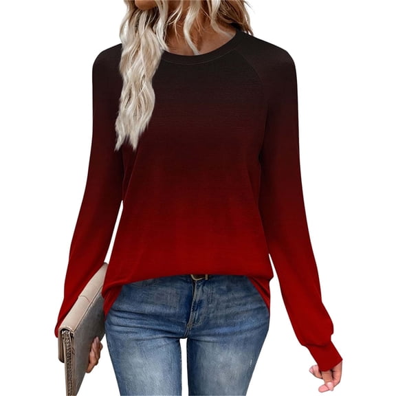 Posijego Women's Long Sleeve Shirts Spring Fall Basic Tee Shirt Casual Loose Tunic Tops Trendy Blouses