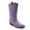 LAVENDER, variant on GJPBGK Women’s Western Mid-Calf Cowboy Boots Square Toe Pull-On Chunky Heel Boots PU Leather Wide Fit Riding Cowgirl Boots