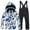 Black, variant on Teens Ski Jacket and Suspender Pants Set Boys Girls 2 Piece Waterproof Windproof Colorful Print Snow Suit with Hood for Boys Girls Winter Outdoor Skiing Snowboarding Blue Size 12-14 Years