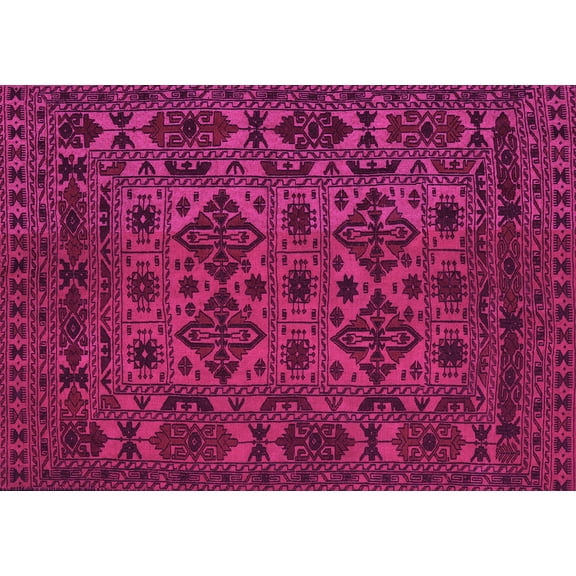 Ahgly Company Indoor Rectangle Persian Pink Traditional Area Rugs, 5' x 7'