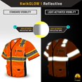 thumbnail image 3 of KwikSafety (Charlotte, NC) EXECUTIVE Safety Vest (10 Pockets) Class 3 ANSI OSHA High Visibility Reflective Heavy Duty Mesh Zipper HiVis Construction Work Site HiViz Men Women | Orange 2X-Large, 3 of 6