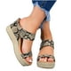 thumbnail image 3 of Sandalias de mujer, zapatillas de verano, punta abierta, cómodas, transpirables, para la playa, informales, cuñas, zapatos Wmkox8yii hj789, 3 of 4