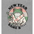 thumbnail image 2 of New Year, Same B**** Frog With Cocktail Adult Heather Gray Crew Neck Short Sleeve Tee-Medium, 2 of 2