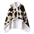 thumbnail image 5 of Lap Blankets For Elderly Leopard Wearable Blanket Comfy Poncho Throw With Buttons Lap Blanket For Women Bed Sofa Office Plush Sleeveless Blankets For Women & Men Grandma Gifts, 5 of 6