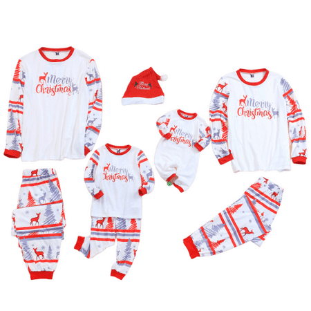 

Matching Family Pajamas Christmas Merry Elk Sleepwear for Baby Kids Adult