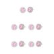 thumbnail image 1 of Qarigey 1 par de pendientes de cobre para mujer diamantes de imitación color sólido redondos, 1 of 6