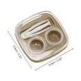 thumbnail image 3 of Unique Bargains 1 Set Contact Lens Case Integrated Square Lens Storage Case Coffee Color, 3 of 5