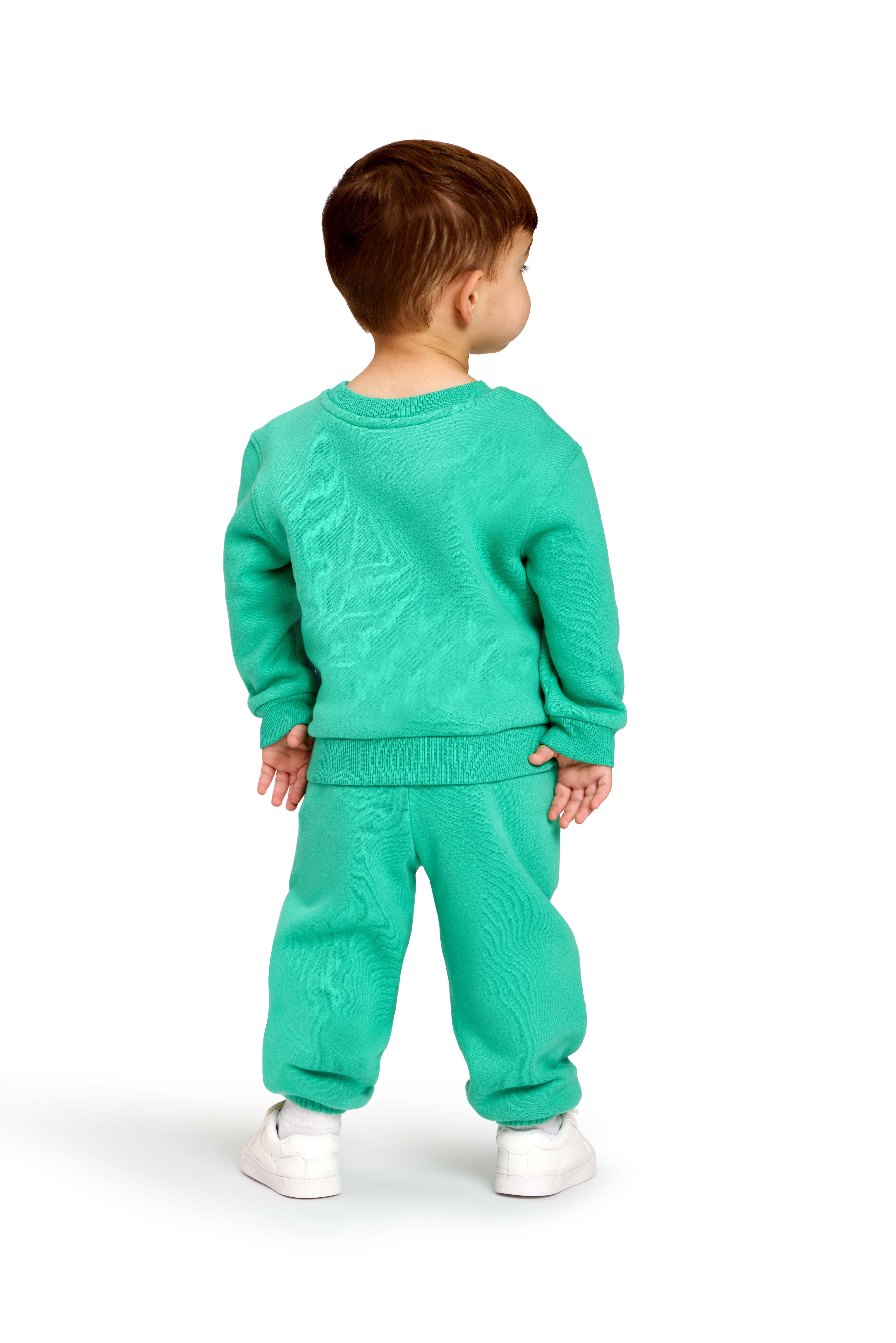 Color Mix by Garanimals Baby Butter Fleece Sweatshirt & Jogger Outfit Set, Sizes 6-24 Months