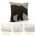 thumbnail image 4 of YINGXI Throw Pillow Cover Don't Wake The Bear Cool Animal Funny Quote Black White Square Pillow Case Cushion Cover for Home Car Decorative 12x12in, 4 of 5