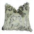 thumbnail image 1 of Ivory Faux Rabbit Fur Handmade Double Sided Throw Pillow, Ivory & Gray - 20 x 20 in., 1 of 1