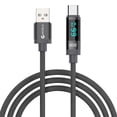 thumbnail image 2 of Cable GMobile Tipo-C A USB, 1m, 66W, trenzado, pantalla led, negro, 2 of 2