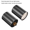 thumbnail image 5 of Uxcell Flat Decorative Lamp Base Holder Cover Sleeve E26/E27 Lamp Socket Cup Black 6 Pack, 5 of 6