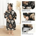 thumbnail image 3 of Wearable Blanket Hoodie for Kids Cute Puppies Flannel Hooded Blanket with Pockets and Sleeves Suitable for Boys and Girls, 3 of 7