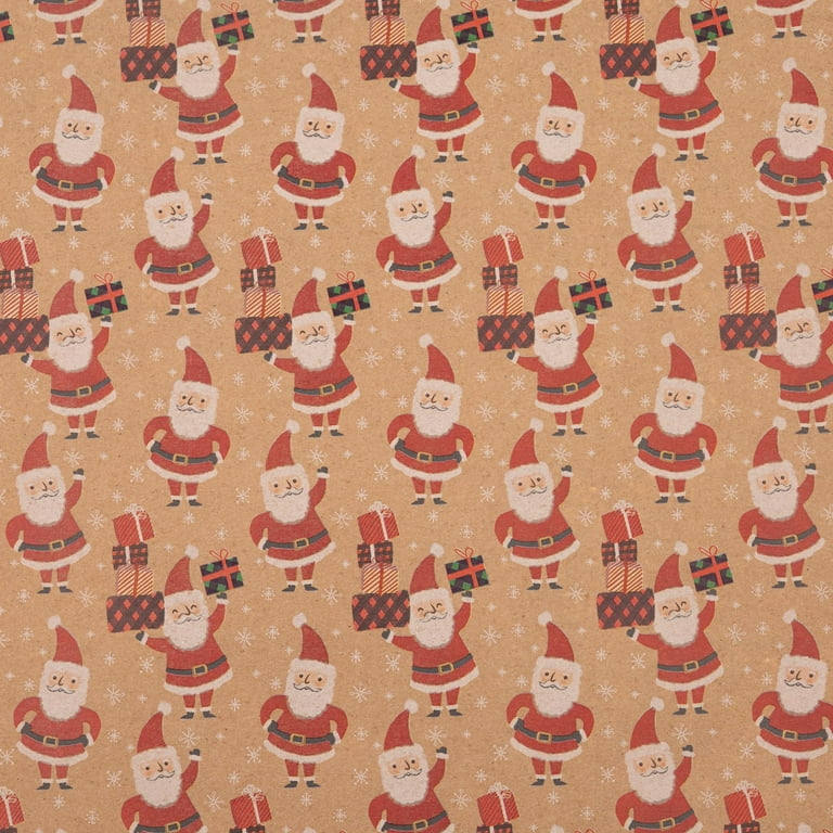 Jam Paper Gift Wrap 50 Square Feet Christmas Kraft Wrapping Paper