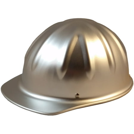 Aluminium Suspension - SkullBucket Aluminum Cap Style Hard Hats with Ratchet Suspensions - Silver