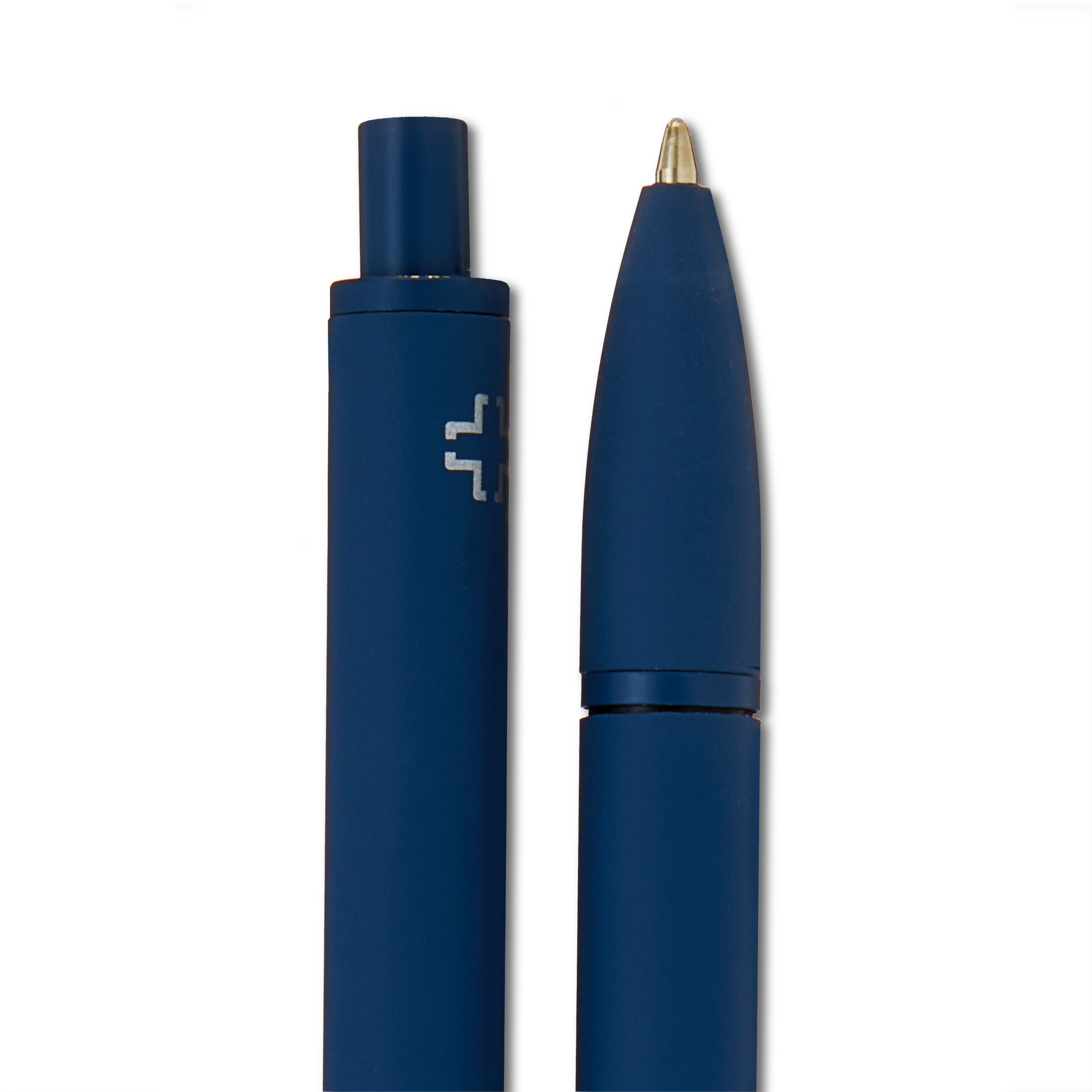 Pen+Gear Retractable Ballpoint Hybrid Ink Pens, Medium Point, 1 mm, Blue Ink, 2 Count