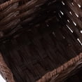 thumbnail image 4 of COMPUKAS 1Set Woven Storage Basket for Kitchen Storage Organization Classification 35.5X15X10CM Coffee Braided Design, 4 of 6