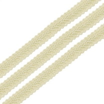 Uxcell 1/2" x 13 Yard Gimp Braid Trim Polyester Woven Fabric Ribbon, Beige