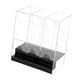 thumbnail image 2 of Estuche acrílico para dispensador de paquetes de refuerzo, almacenamiento premium, antideslizante, transparente Base negra, 2 of 7
