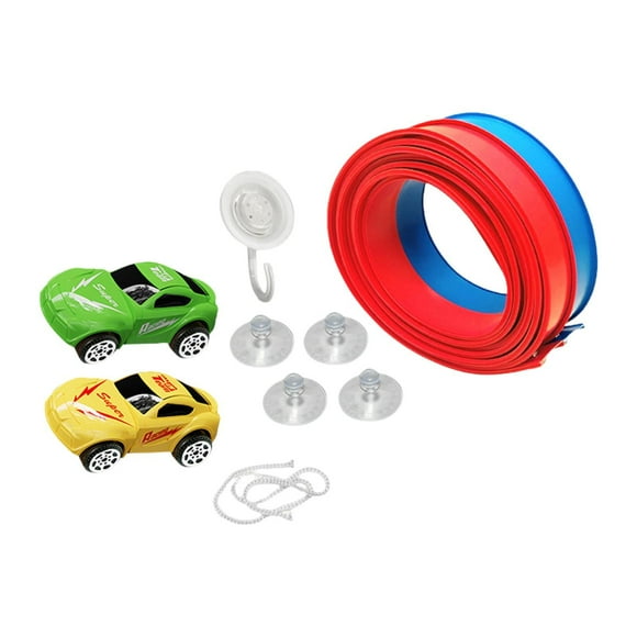 Pista de Carreras Flexible, Rampa para Coche, Juguete Portátil Enrollable para Niños Y Niñas