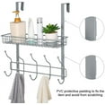 thumbnail image 3 of Over The Door Hook Hanging Organizer with Mesh Basket, Hanging Rack, Silver by ONLINE, 3 of 7