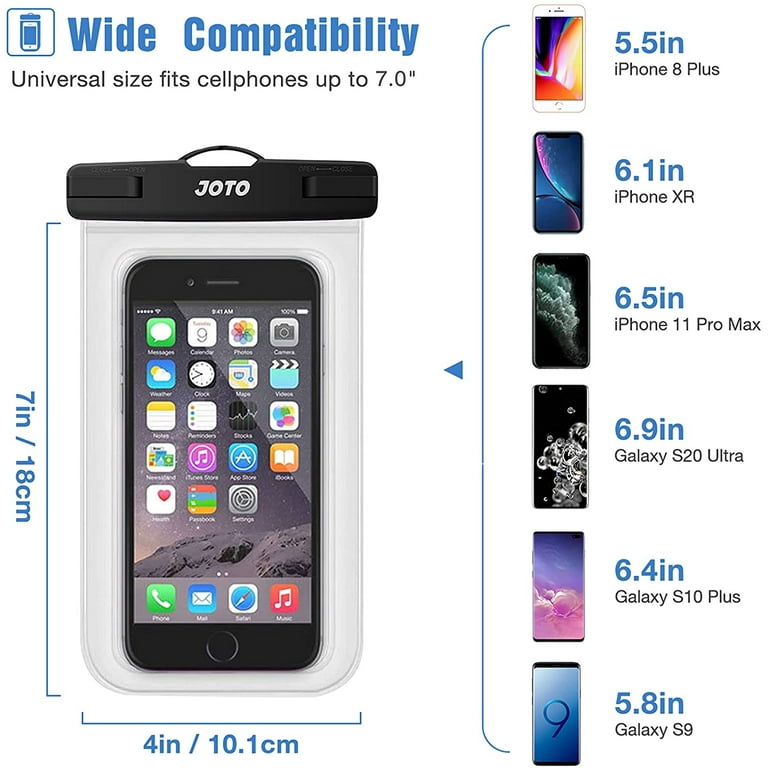 JOTO iPhone 12 Pro Max Universal Waterproof Pouch Cellphone Case Clear Walmart