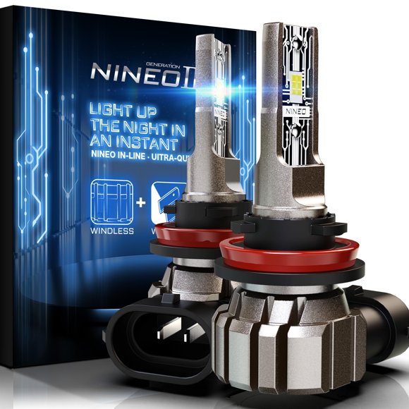 Faros antiniebla NINEO H11 6500 K, blanco frío, 300% más brillantes (paquete de 2)