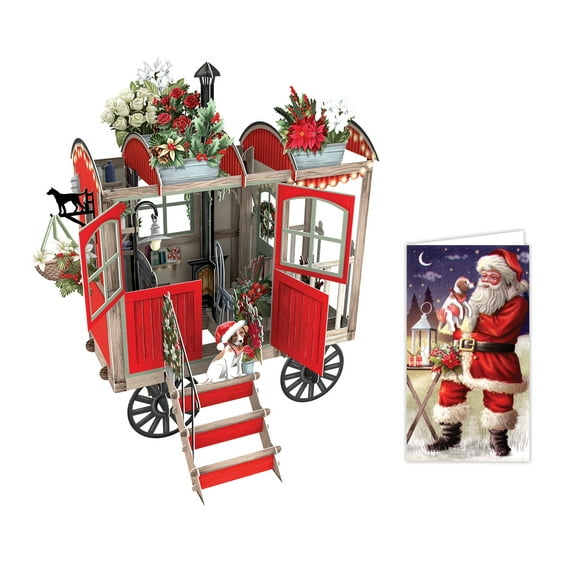 Paper d'Art Christmas Hut 3D Pop Up Christmas Card (Other)