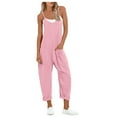 thumbnail image 1 of Combinaison Décontractée d'Été Sans Manches pour Femmes avec Poche Design Confortable à Bretelles Ample Couleur Unie Mode, 1 of 5