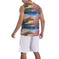 thumbnail image 5 of Easygdp Cherry Blossoms Men's Mesh Basketball Jersey Quick Drying Sleeveless Shirts Fitted Muscle Tank Tops Sport Round Neck T-Shirt - Large, 5 of 9