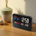 thumbnail image 3 of Adjustable Brightness Night Light Desktop Clock Temperature Humidity Monitor Adjustable Night Light Battery-Operated Clock, 3 of 9