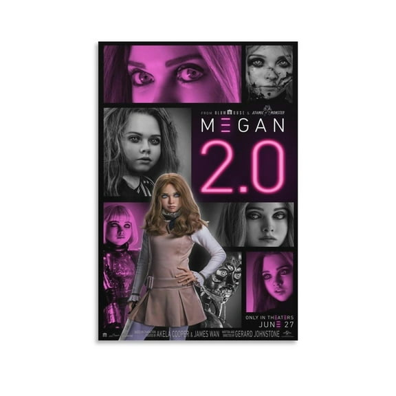 M3gan 2.0 - Vintage Blockbuster Movie Poster New Movie Poster Canvas Wall Art -P1