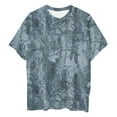 thumbnail image 4 of Goindgs Camo Shirt Women Oversized Maple Leaf Graphic Print Short Sleeve Tee Tops Summer Casual Loose T-Shirts Streetwear Blue-L, 4 of 4