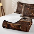 thumbnail image 4 of Erosebridal Bohemian Cowboy Boots Hat Quilt King,Rustic Horseshoe Texas Stars Pattern King Coverlet Set,3 Pieces, 4 of 7